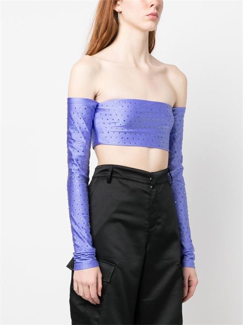 Cropped top with crystals THE ANDAMANE | T130725DTJP062LILAC